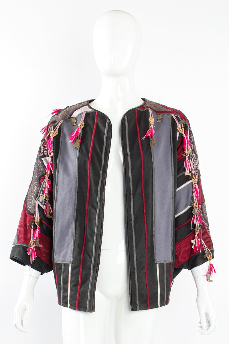 Vintage Judith Roberts Embroidered Batwing Charm Jacket on Mannequin open at Recess Los Angeles