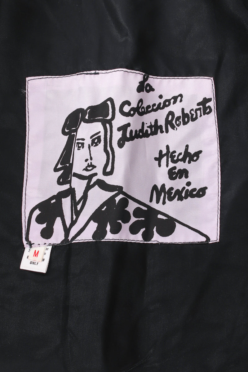 Vintage Judith Roberts Embroidered Desert Animal Cropped Jacket label at Recess LA
