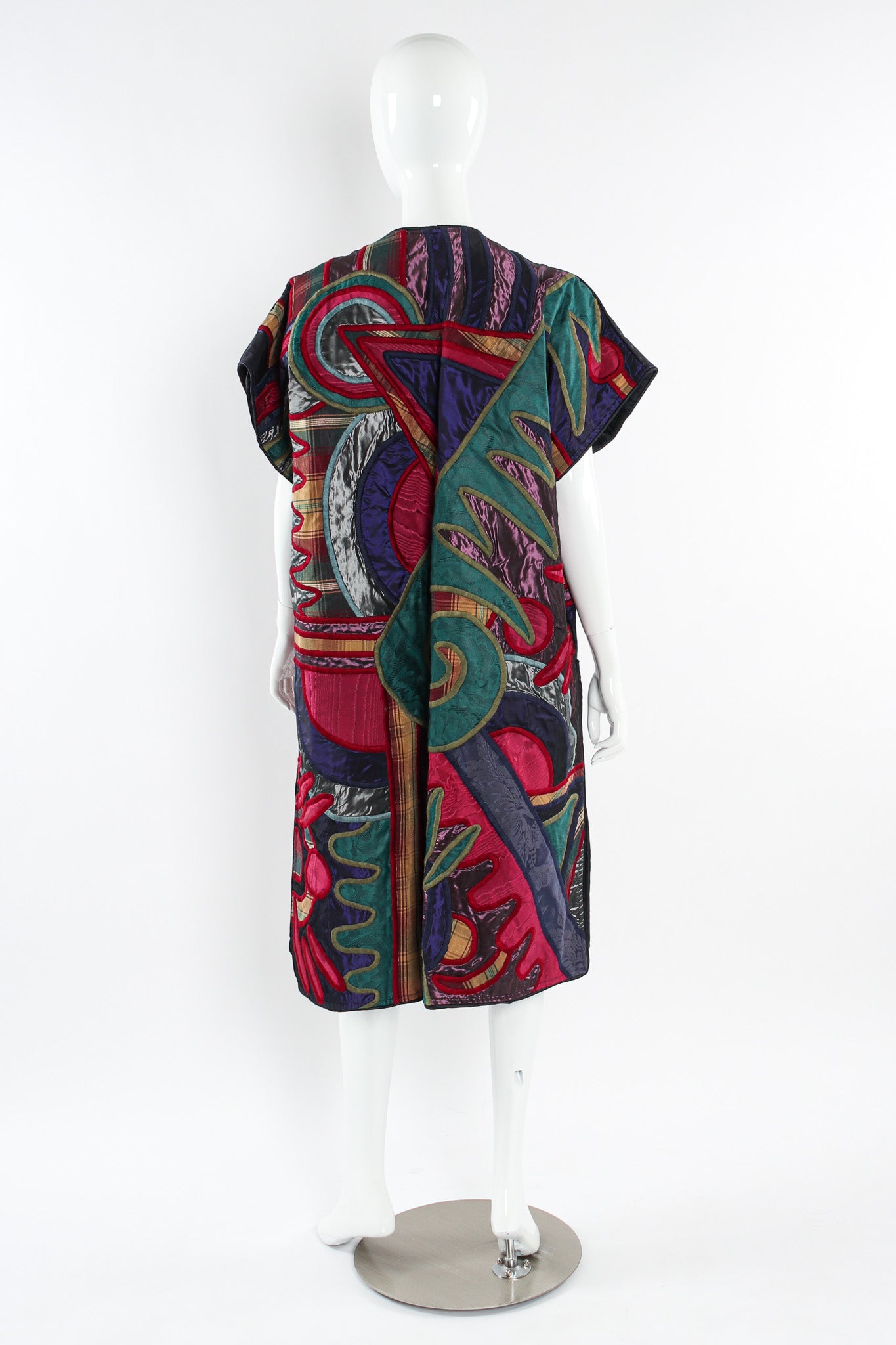 Vintage Judith Roberts Embroidered Patchwork Vest mannequin back @ Recess LA