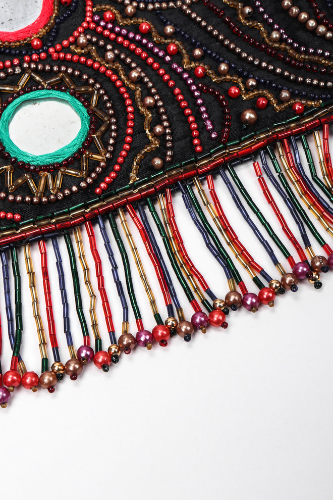 Recess Los Angeles Vintage Judith Ann Creations Beaded Mirror Fringe Boxy Jacket