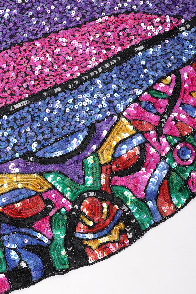 Recess Los Angeles Vintage Judith Ann Creations Stained Glass Mosaic Sequin Jacket