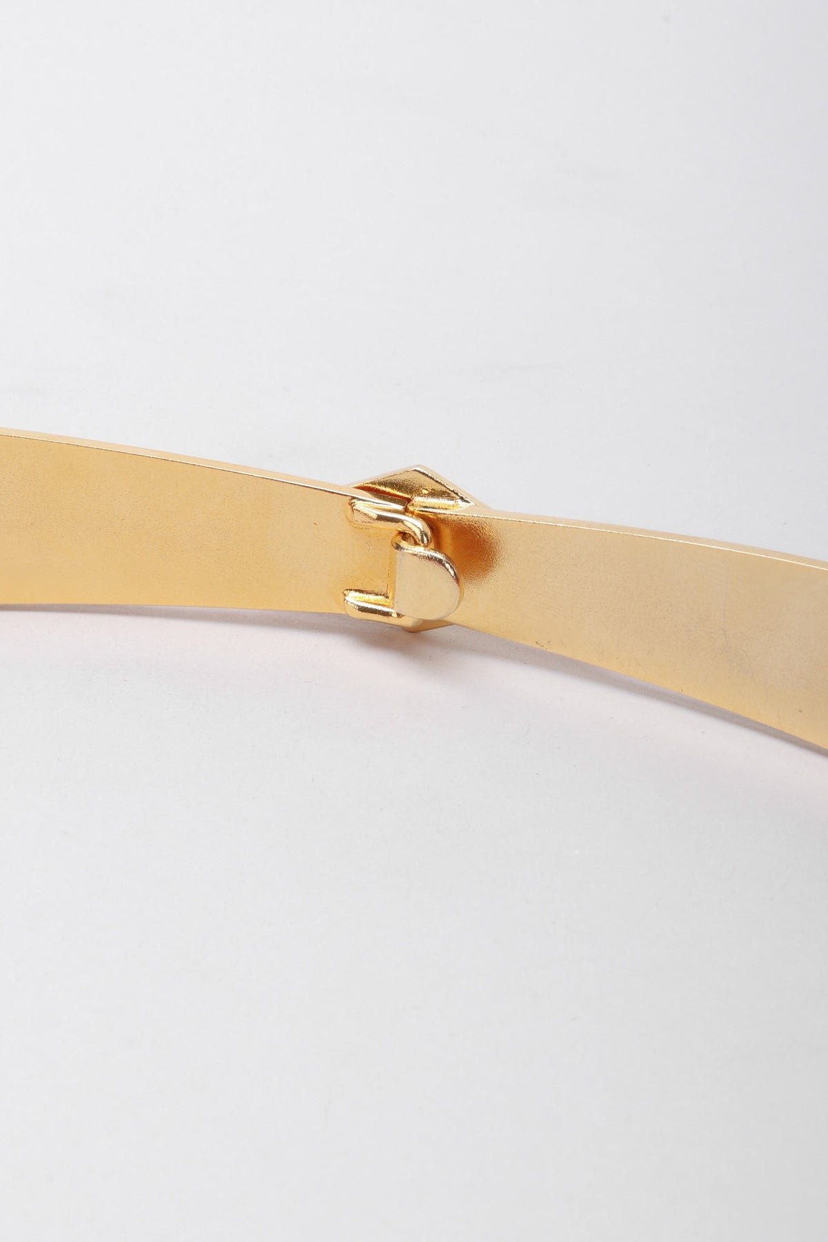 Vintage Judith Leiber Orange Snakeskin Belt Gold Diamond 