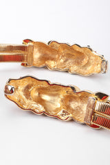 Recess Los Angeles Vintage Judith Leiber Kissing Enamel Animal Head Metal Stretch Belt