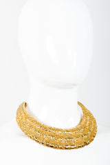 Vintage Judith Leiber Gold Etruscan Collar Plate Necklace on Mannequin at Recess