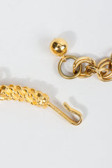 Vintage Judith Leiber Gold Etruscan Collar Plate Necklace Connector Chain discoloration