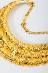 Vintage Judith Leiber Gold Etruscan Collar Plate Necklace at Recess