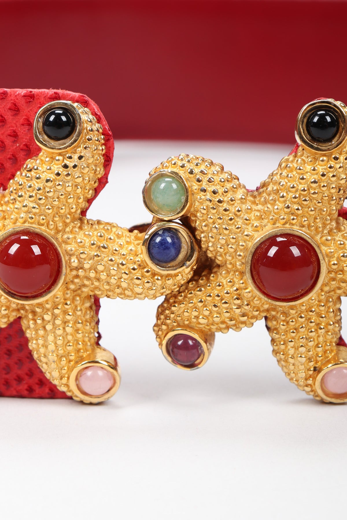 Vintage Judith Leiber Starfish Lizard Slide Belt – Recess display picture 3