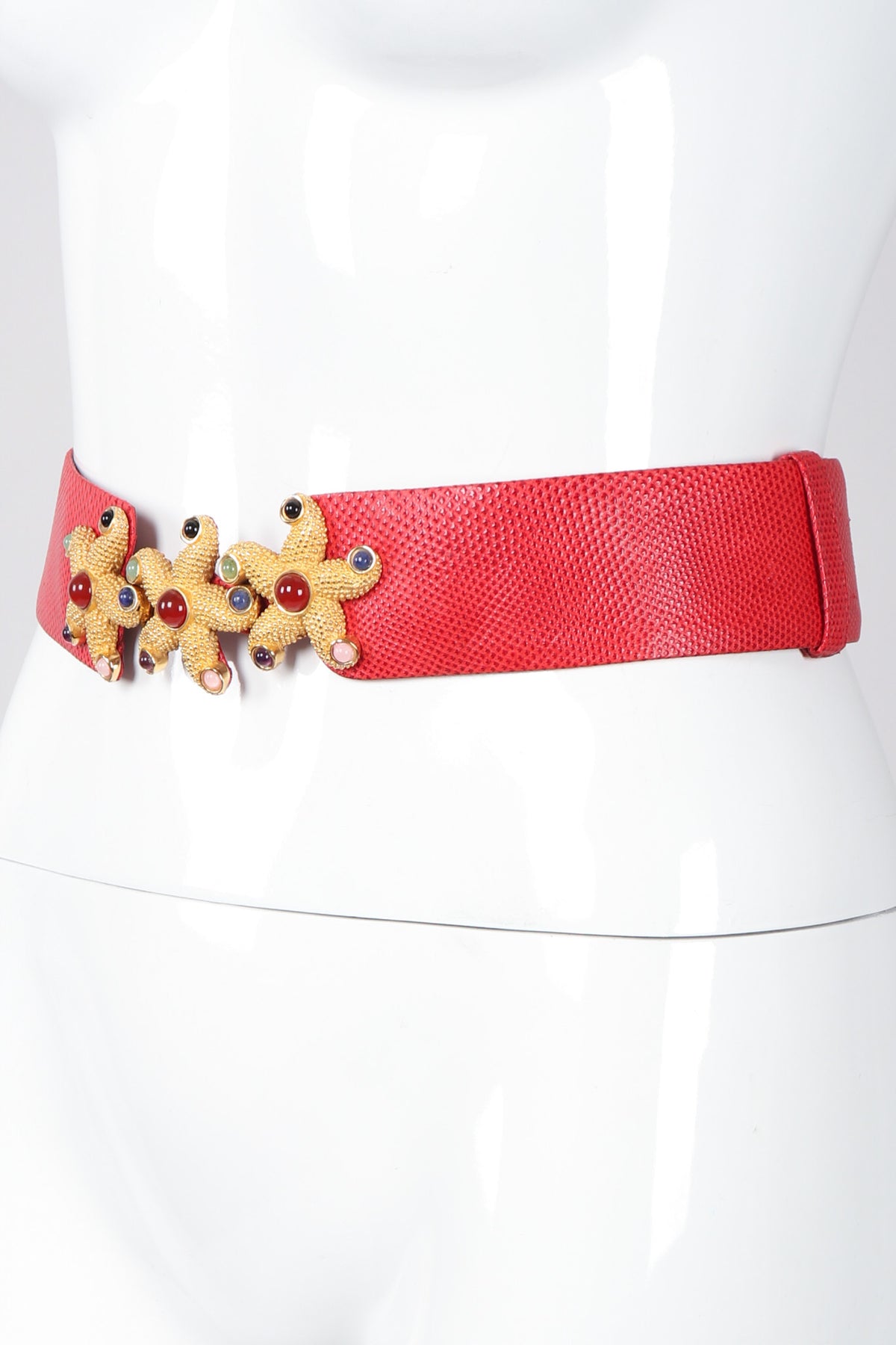 Vintage Judith Leiber Starfish Lizard Slide Belt – Recess display picture 2