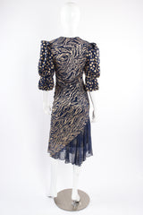 Vintage Judy Hornby Metallic Animal Bias Dress on mannequin back at Recess Los Angeles