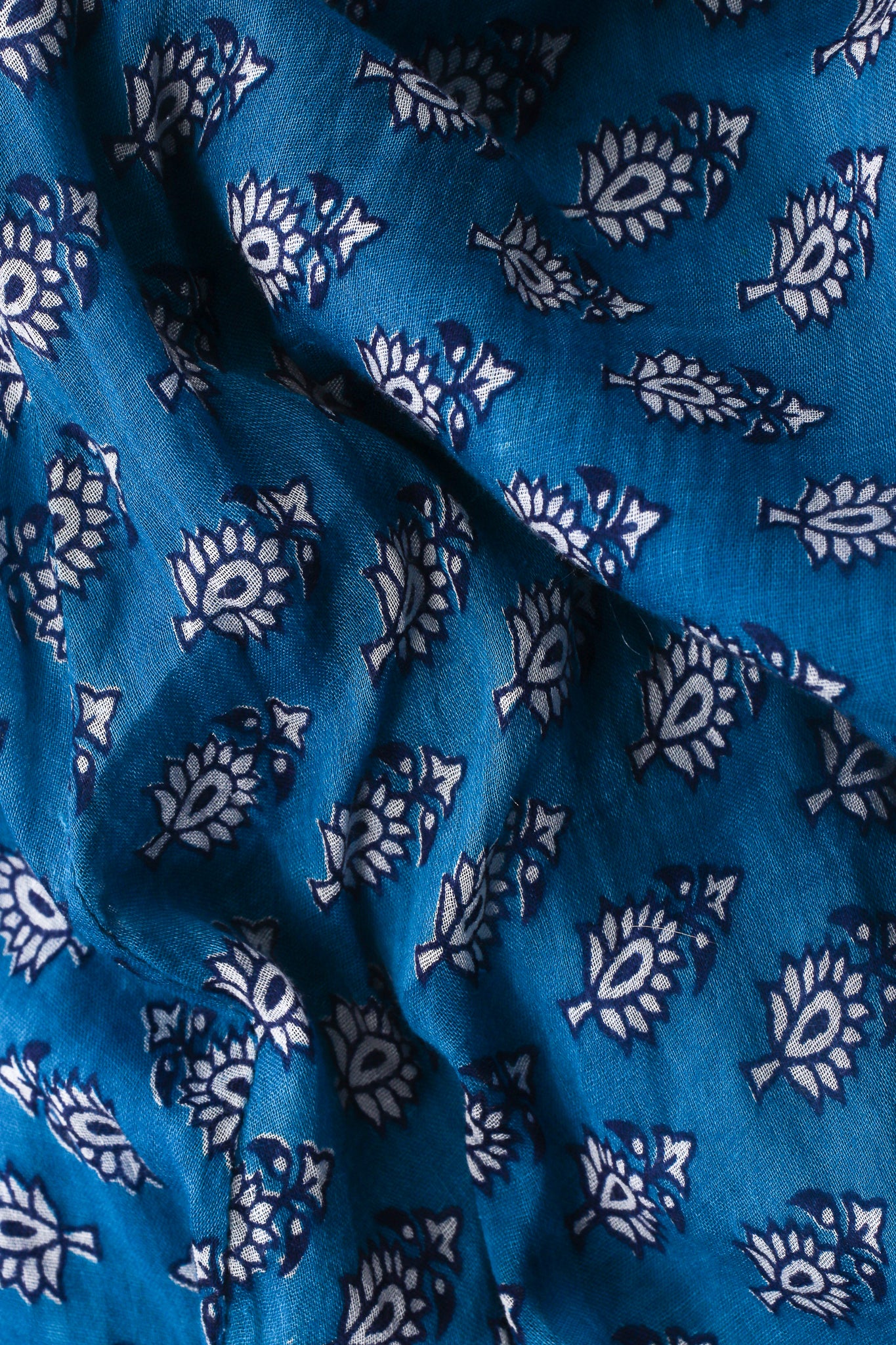 Vintage Judy's Batik Angel Sleeve Cotton Gauze Dress fabric detail at Recess Los Angeles