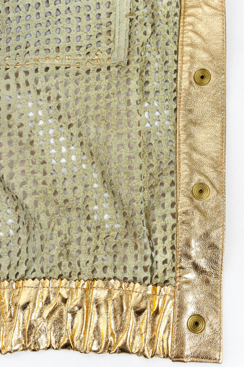 Vintage Julian K Leather Shapes Cut Out Jacket inverse suede leather detail @ Recess LA