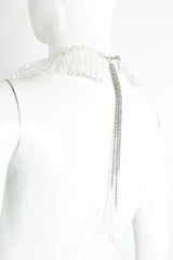 Vintage Julie Rubano Clear Lucite Arrow Icicle Collar Necklace on Mannequin Back at Recess LA