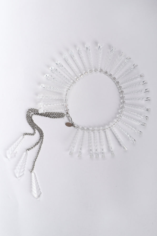 Vintage Julie Rubano Clear Lucite Arrow Icicle Collar Necklace at Recess Los Angeles