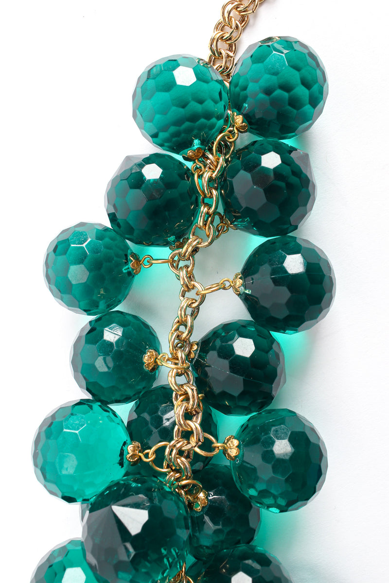 Vintage Julie Rubano Emerald Disco Ball Necklace link/pendant @ Recess LA