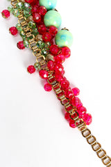 Vintage Julie Rubano Crystal Glass Bead Choker booklink chain @ Recess Los Angeles