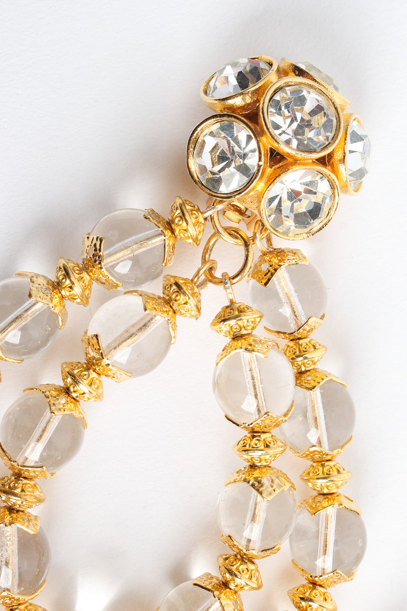 Vintage Julie Rubano Cluster Rhinestone Glass Earrings bead/cluster close @ Recess LA
