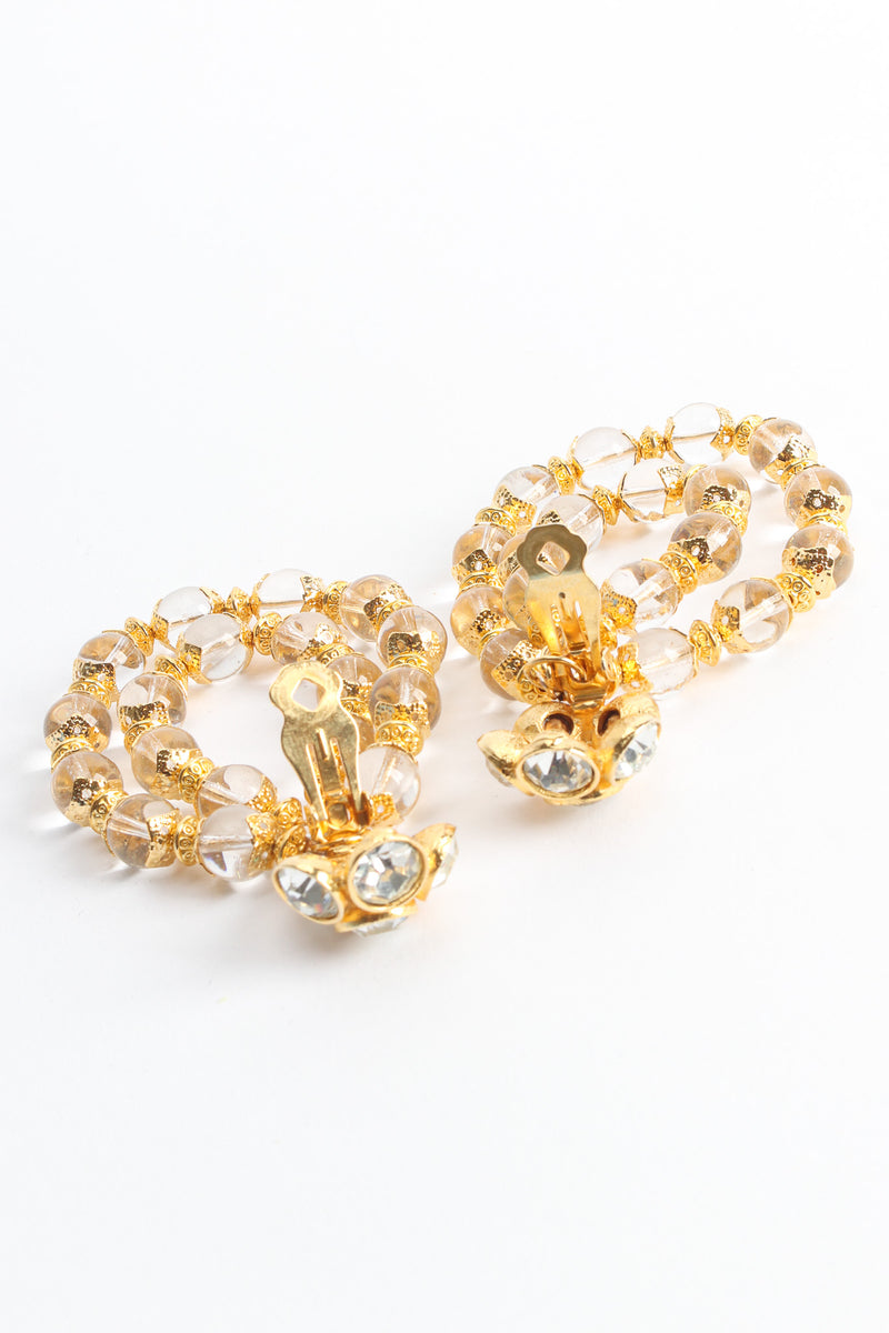 Vintage Julie Rubano Cluster Rhinestone Glass Earrings open backs @ Recess LA