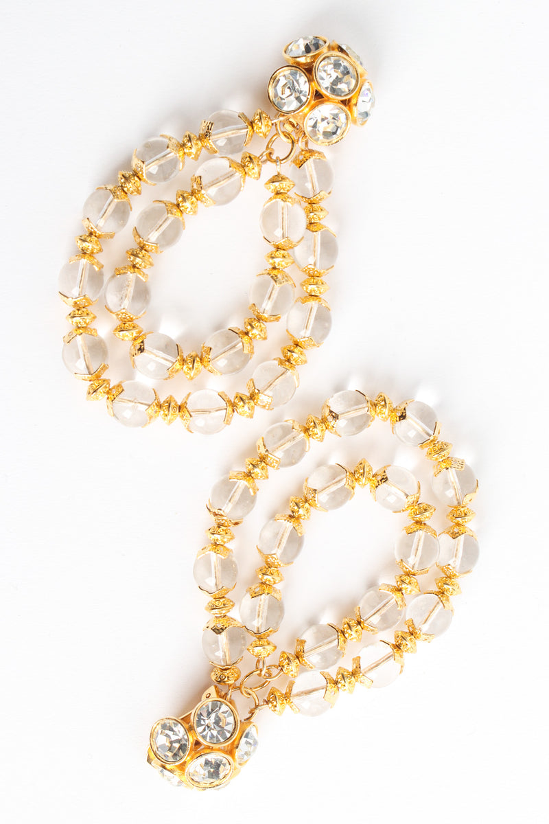 Vintage Julie Rubano Cluster Rhinestone Glass Earrings creative front @ Recess LA
