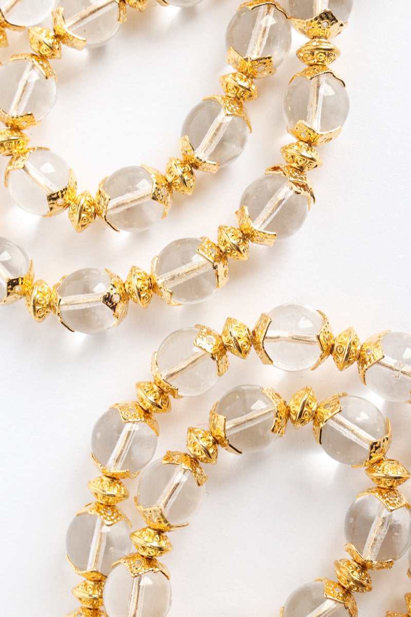 Vintage Julie Rubano Cluster Rhinestone Glass Earrings glass beads @ Recess LA