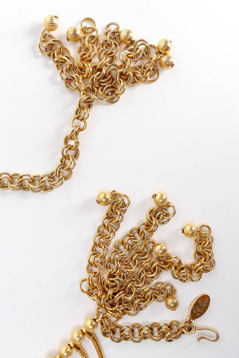Vintage Julie Rubano Snake Chandelier Necklace end rolo clusters/hook @ Recess Los Angeles