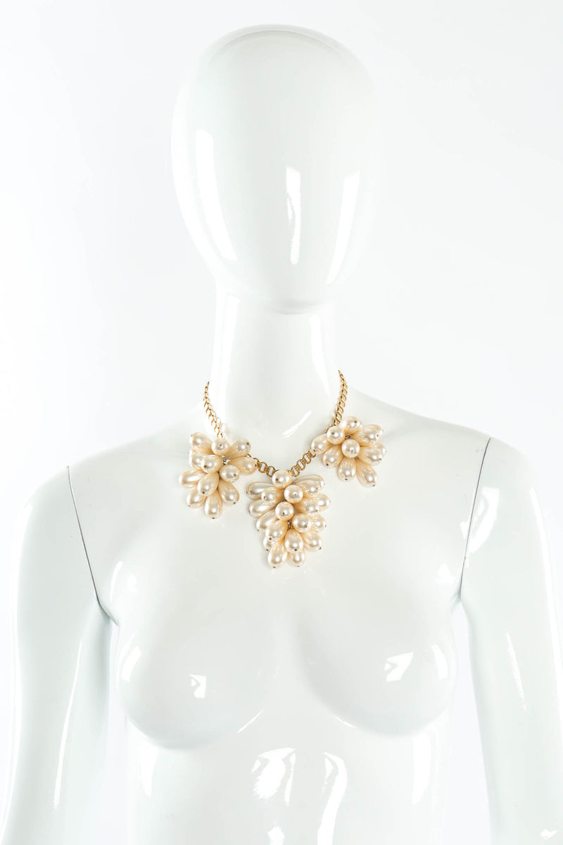 Vintage Julie Rubano Pearl Cluster Choker Necklace on mannequin @ Recess Los Angeles
