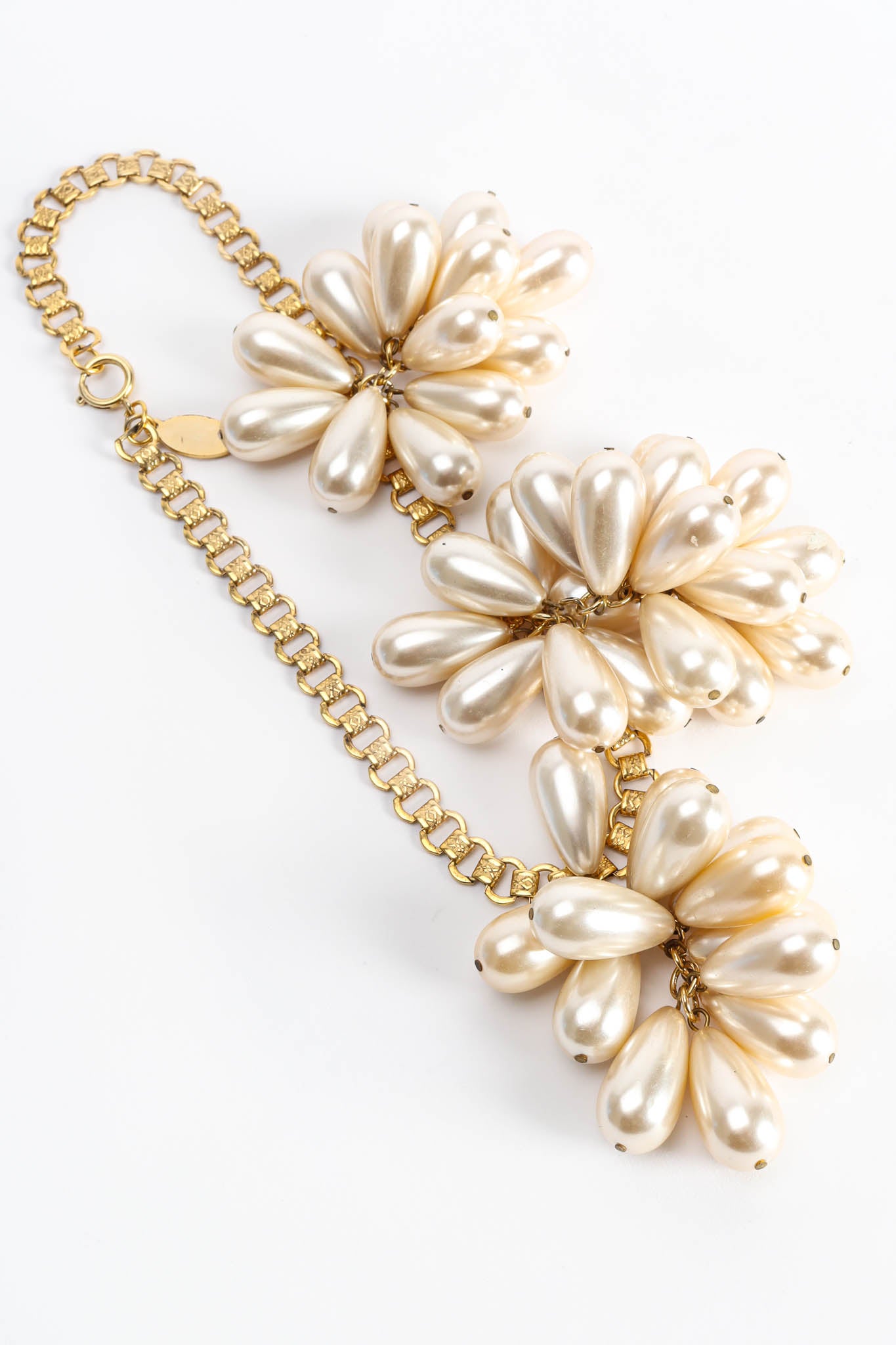 Vintage Julie Rubano Pearl Cluster Choker Necklace reverse  @ Recess Los Angeles