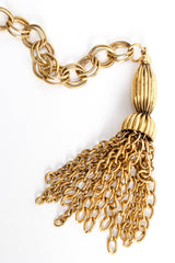 Vintage Julie Rubano Leaf Glass Bead Bib Necklace bell/rolo link @ Recess Los Angeles