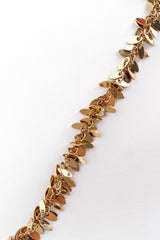 Vintage Julie Rubano Leaf Glass Bead Bib Necklace leaf charm chain @ Recess Los Angeles