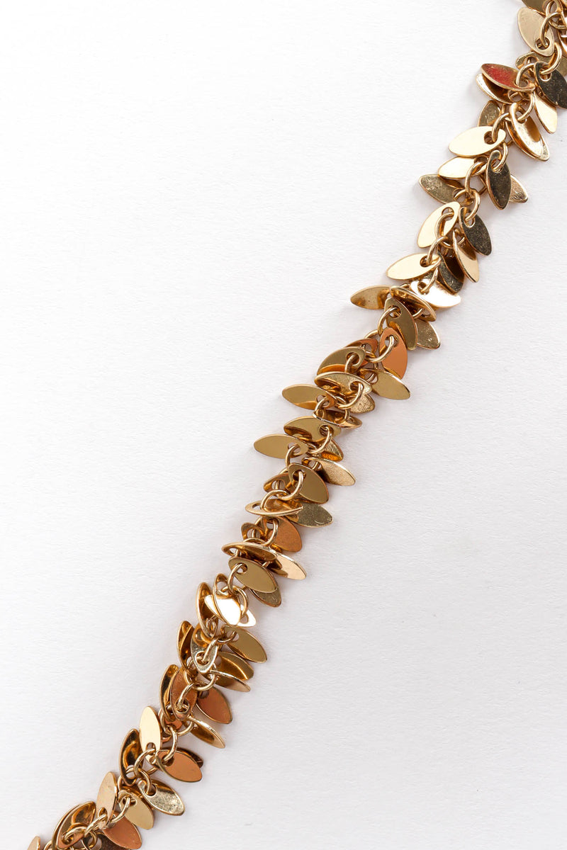 Vintage Julie Rubano Leaf Glass Bead Bib Necklace leaf charm chain @ Recess Los Angeles