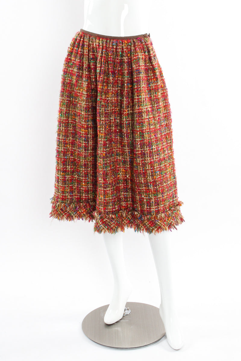 Vintage Commes de Garçons 2000 A/W Rainbow Wool Skirt mannequin front @ Recess LA