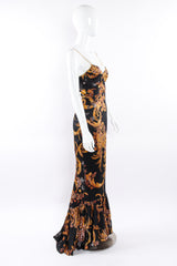 Vintage Roberto Cavalli Fleur Brocade Mermaid Dress mannequin side  @ Recess LA