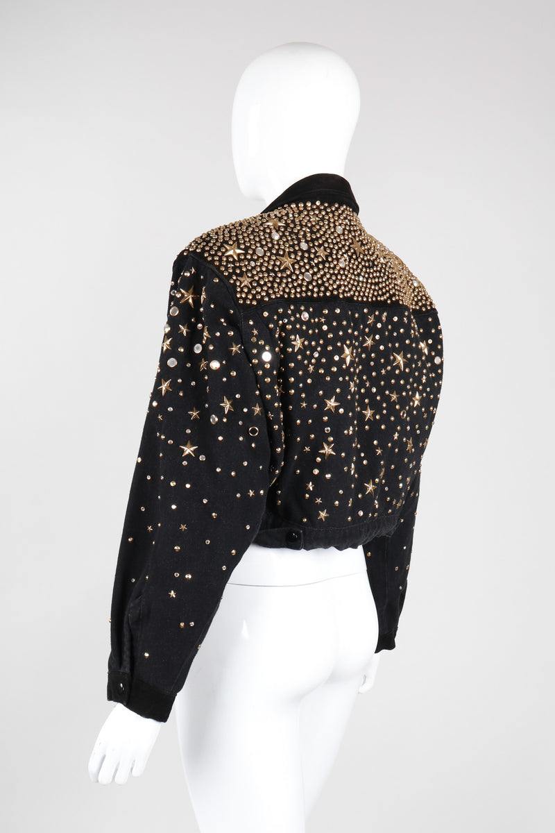 Recess Los Angeles Vintage K.Baumann Gold Starry Studded Embellished Jacket