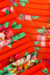 Bright floral pleated skirt by Kenzo Paris pleats and hem close up @recessla