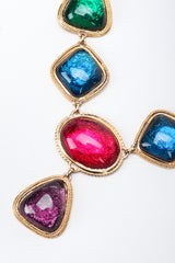 Recess Los Angeles Vintage Kenneth Jay Lane Avon Multicolor Jewel Ton Resin Gold Link Necklace Caprianti 