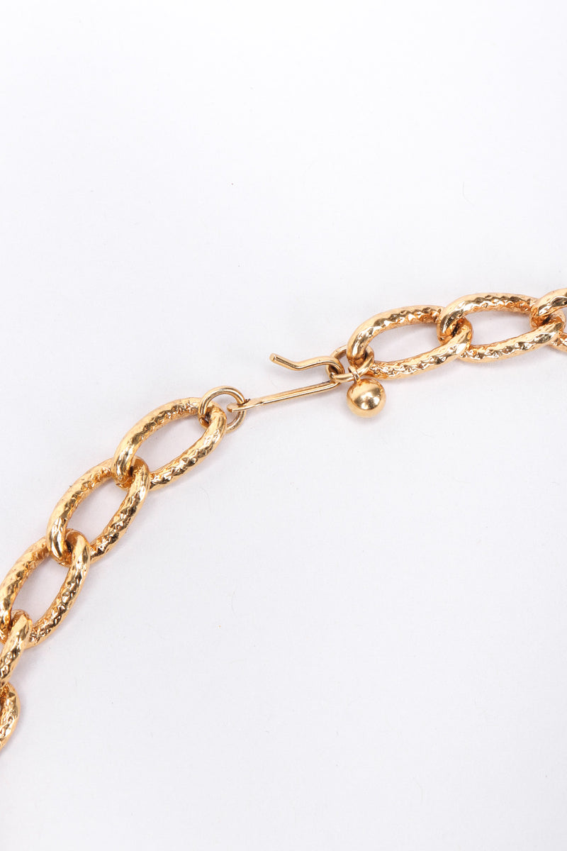 Vintage Avon Pink Glass Bead Gold Tone Chain Bracelet - Ruby Lane