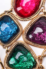 Recess Los Angeles Vintage Kenneth Jay Lane Avon Multicolor Jewel Ton Resin Gold Link Necklace Caprianti 