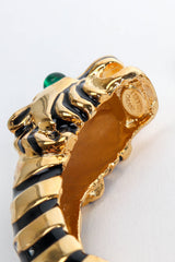 Vintage Kenneth Jay Lane Enamel Tiger Stripe Bracelet signed @ Recess LA