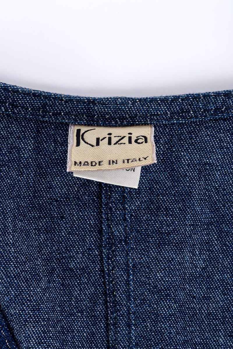 Indigo denim structured jacket by Krizia label @recessla