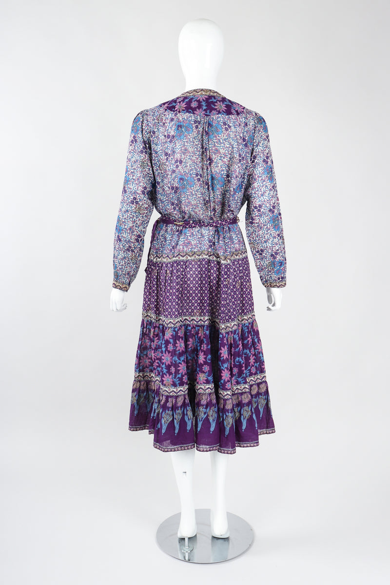 Recess Los Angeles Designer Consignment Vintage Kaiser Gauzy Boho Indian Peasant Dress