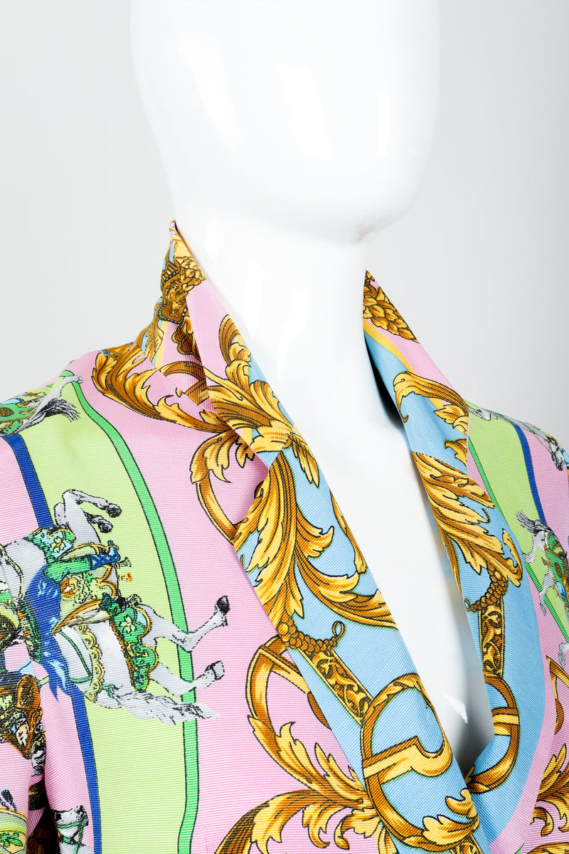 Vintage Kamosho by Marina Sitbon Baroque Circus Parade Jacket on mannequin neckline at Recess
