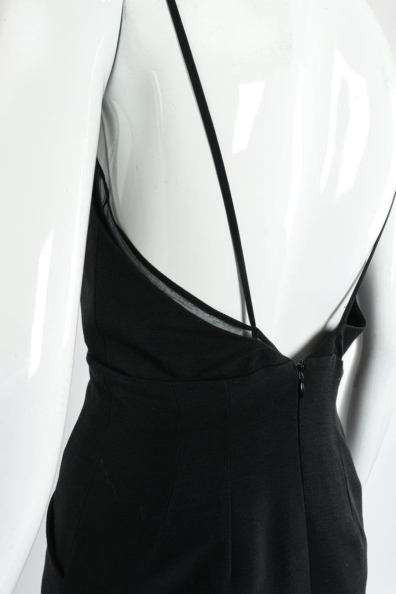 Vintage Karl Lagerfeld Layered Pointed Hem Dress on Mannequin back detail at Recess Los Angeles