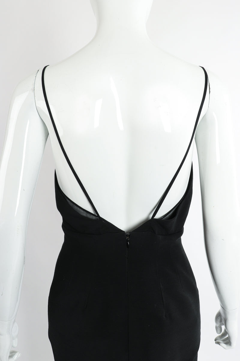 Vintage Karl Lagerfeld Layered Pointed Hem Dress on Mannequin back crop at Recess Los Angeles