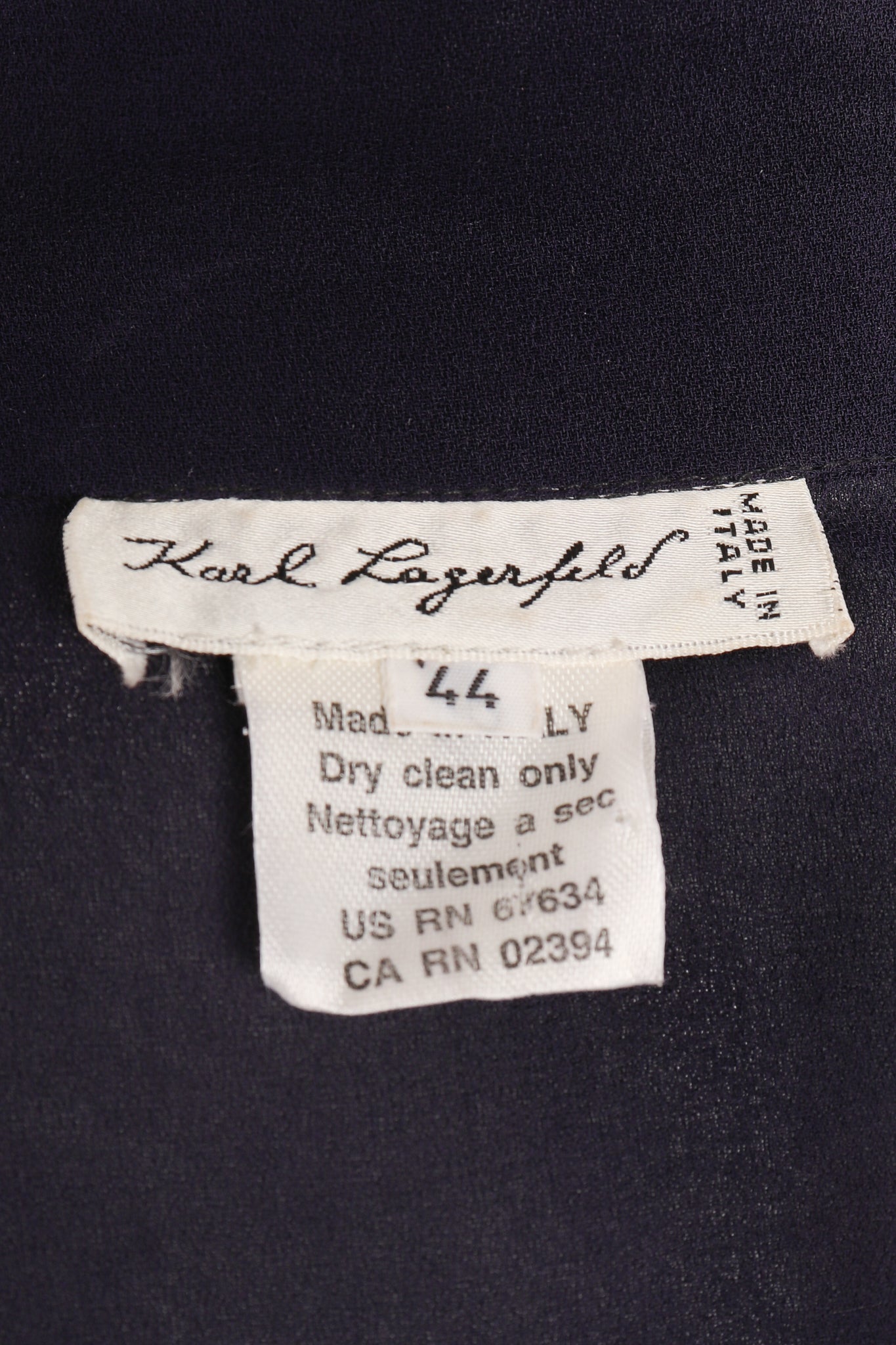 Vintage Karl Lagerfeld Sheer Longline Shirt Dress label at Recess Los Angeles