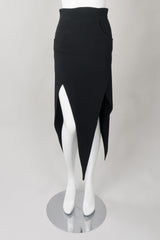 Karl Lagerfeld Wool High Waist Pointed Hem Skirt