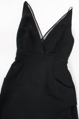 Vintage Karl Lagerfeld Layered Pointed Hem Dress bust at Recess Los Angeles