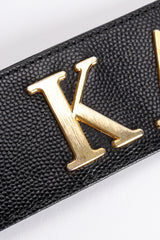 Vintage Karl Lagerfeld Leather Logo Belt letter wear at Recess Los Angeles