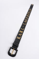 Vintage Karl Lagerfeld Leather Logo Belt at Recess Los Angeles