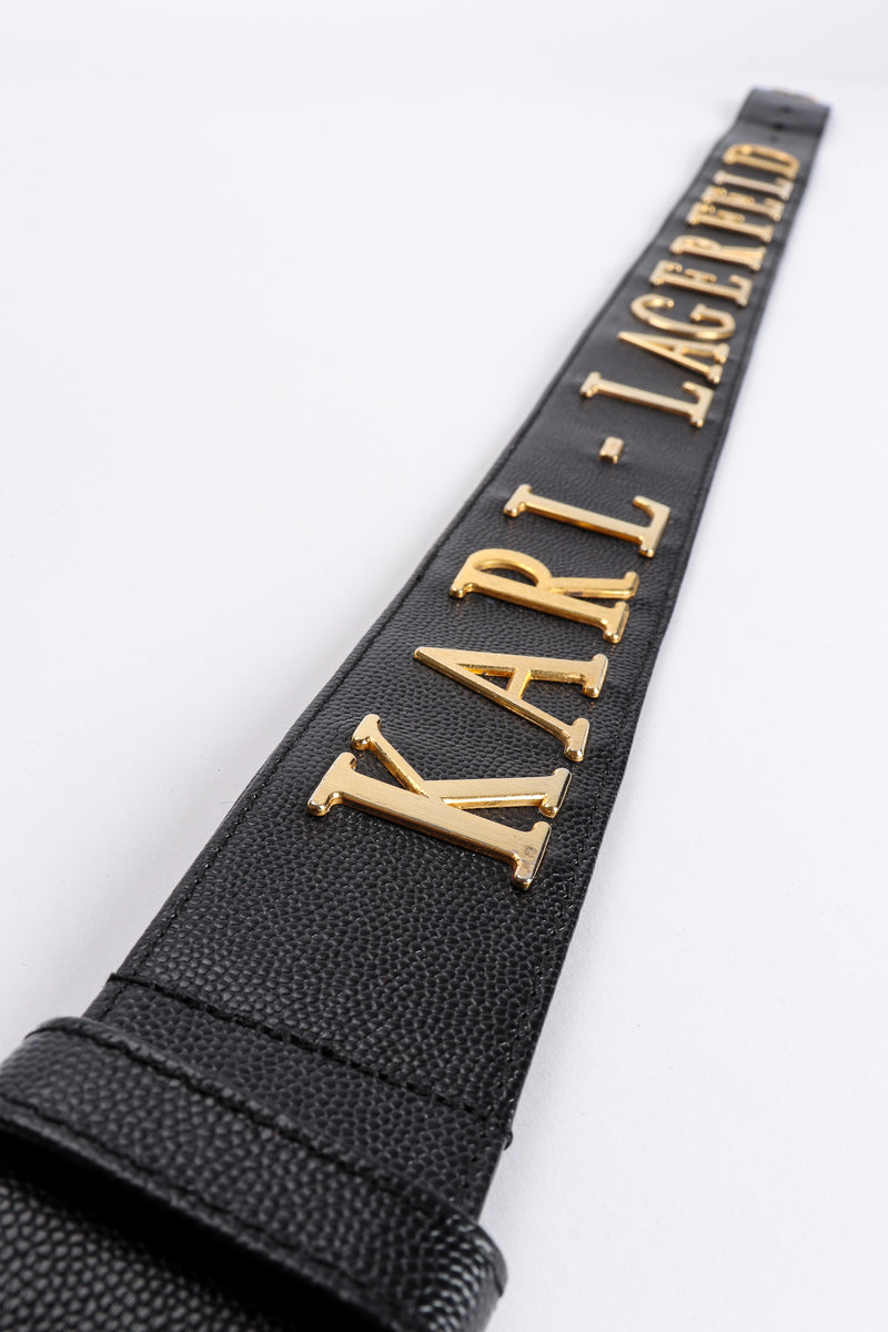 Vintage Karl Lagerfeld Leather Logo Belt at Recess Los Angeles