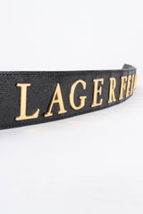 Vintage Karl Lagerfeld Leather Logo Belt at Recess Los Angeles