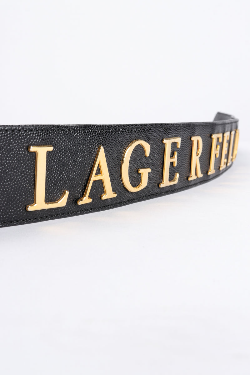Vintage Karl Lagerfeld Leather Logo Belt at Recess Los Angeles